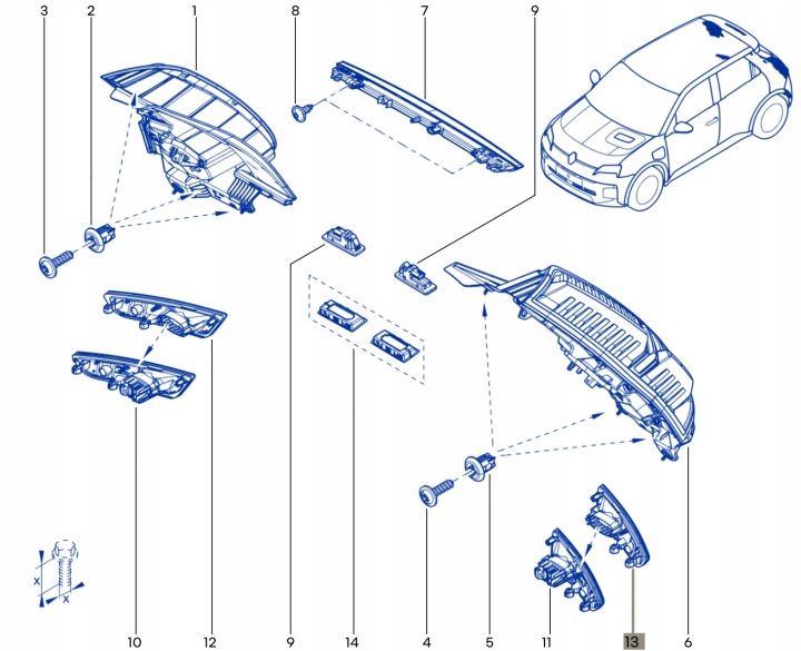 фото №12, Відбивач бампера ліве зад renault v 5 ev e-tech 265700355r