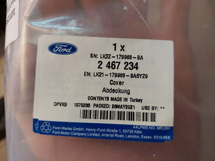 фото №6, Решітка радіатора решітка нова оригінальний номер ford custom 2467234