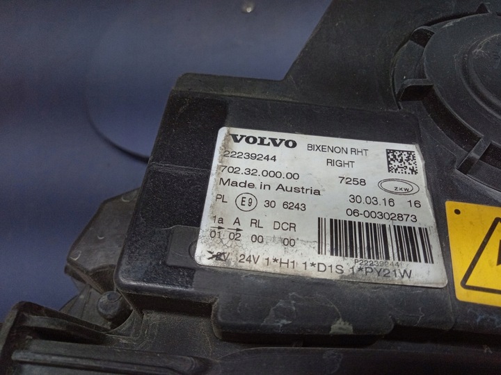 фото №6, Volvo fh4 фара праві лампа передня eu 22239244