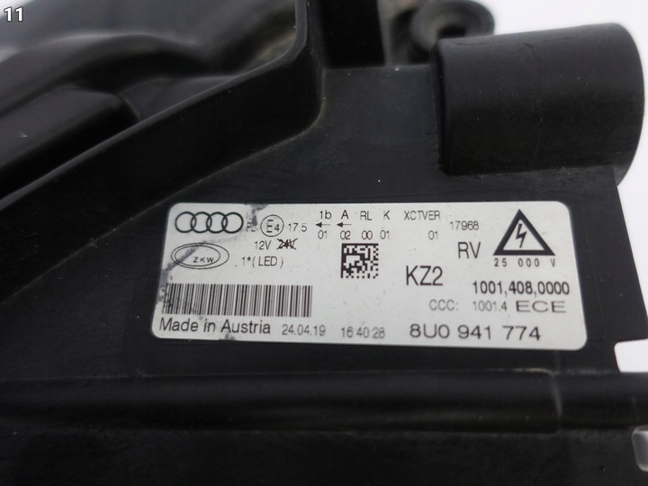 фото №12, Audi q3 8u0 рестайлинг fl 14-18 лампа полный led правая перед европа