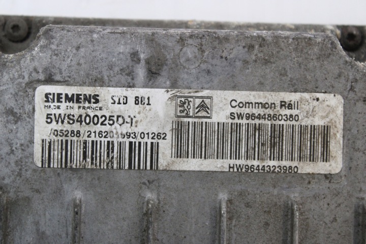 фото №7, Блок управления двигателем (ecu) peugeot citroen 1.4 hdi 9652888680 5ws40075d-t комплект