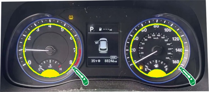 фото №6, Hyundai kona диски спідометра прилади замінник mph na km/h авто з usa
