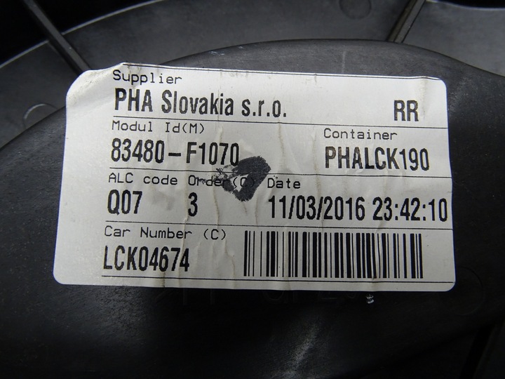 фото №8, Механизм подъемник стекла правые зад задний kia sportage iv 83480-f1070