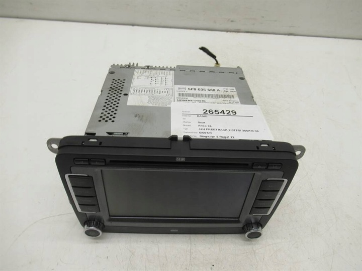 фото №5, Радіо seat altea xl 06-09 5p0035680a