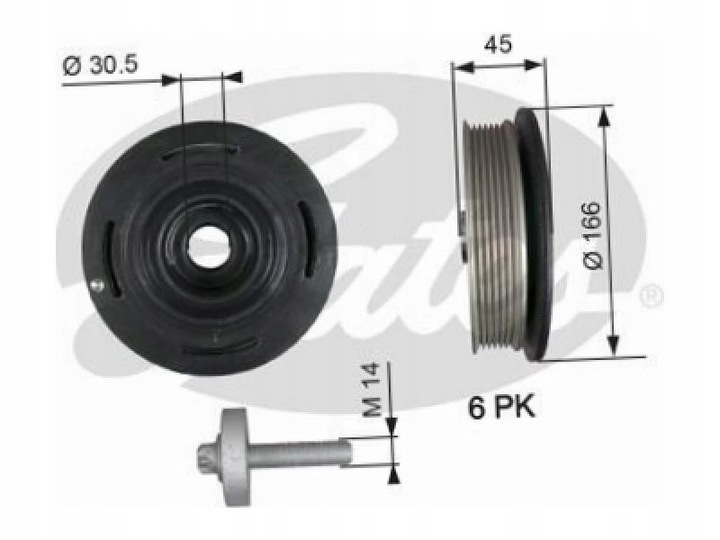 фото №2, Колесо пасове вала renault master ii 2.2 2.5 trafic ii 2.5 avantime 2.2