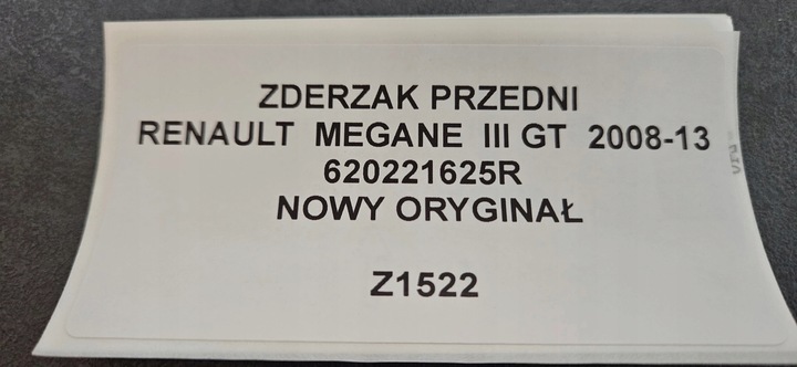 фото №10, Бампер переднее renault megane iii gt 08-13 новый оригинал 620221625r