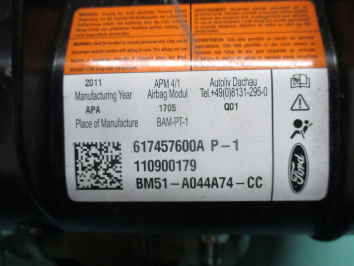 фото №4, Ford focus iii 11r подушка подушка пассажира bm51-a044a74-cc