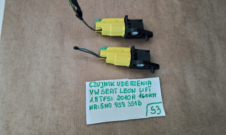 фото №7, Датчик удара 5n0959351b vw seat leon рестайлинг 1.8tfsi 2010r 160km s3