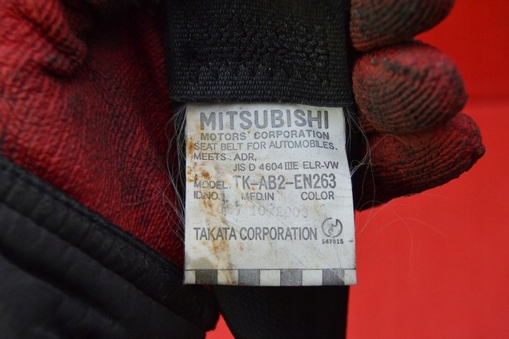 фото №6, Pas безпеки лівий перед eu tk-ab2-en263 mitsubishi lancer 7 vii 00-08