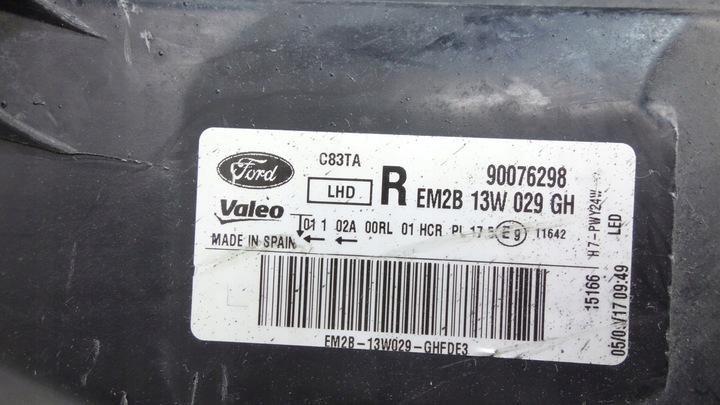 фото №10, Ford s-max mk2 galaxy mk4 лампа праві перед 2014- em2b-13w029-gh