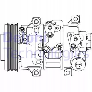 фото №2, Компрессор кондиционер. toyota auris 07- delphi