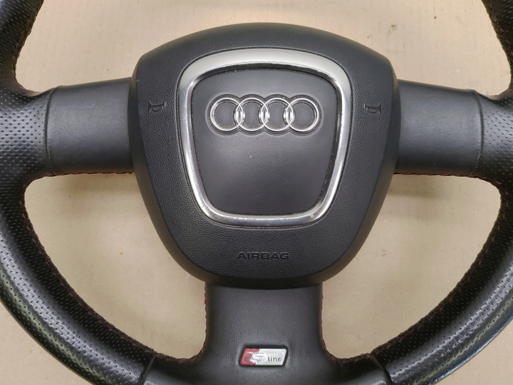 фото №10, Руль + подушка безопасности кожаный лепестки s-line sline audi a3 8p годы 03-08