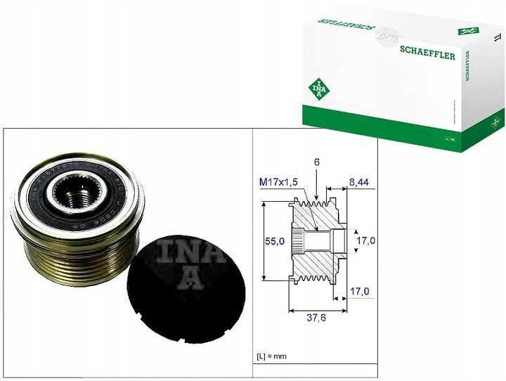 фото №1, Колесо ременное генератора mazda 3 6 1,6-2,3 02- niss