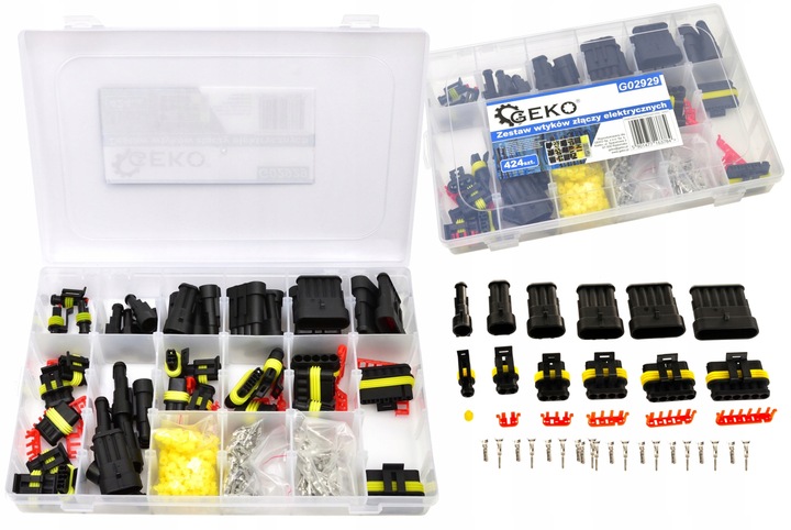 фото №7, Роз'єм штекер з'єднувач герметичні автомобільні набір 424 szt