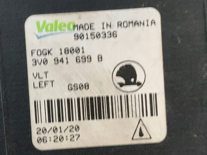 фото №6, Лампа галоген левый led drl skoda superb iii 3 рестайлинг 19-22rok 3v0 3v0941699b