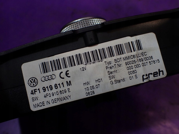 фото №5, Audi a6 c6 04- панель управление mmi радио навигации 4f1919611m 4f0910609e