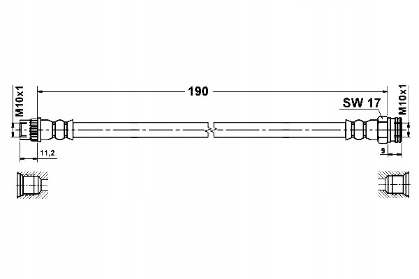 фото №2, Шланг тормозной ate 4806a1 172538b t61052