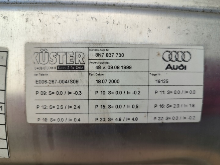 фото №5, Механізм скла праве перед пасажира audi tt 8n cabrio 8n7837730 європа