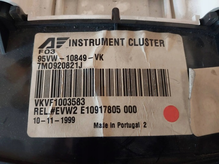 фото №15, Спидометр манометр vw sharan 1.8 7m0920821j