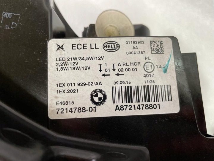 фото №16, Bmw 1 f20 f21 рестайлінг lci led фара ліва права