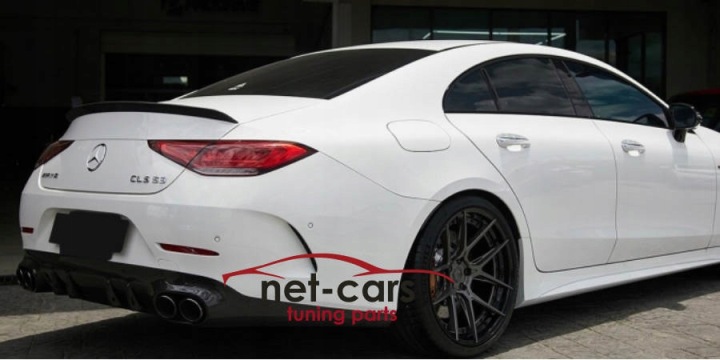 фото №11, Диффузор спойлер mercedes cls c257 18-23 amg cls53 63 чёрный чёрный наконечники