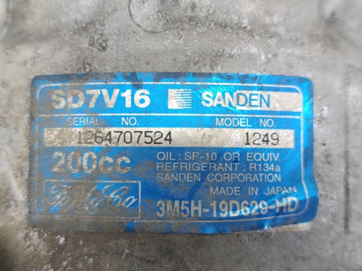 фото №8, Насос, компрессор кондиционера volvo v50 3m5h-19d629-hd sd7v16 sanden 2.0