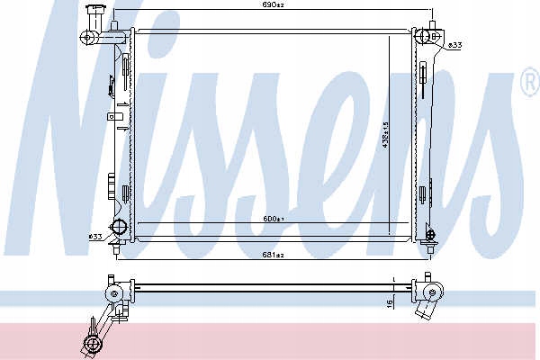 фото №16, Радіаторів двигуна nissens 66674 253101h000