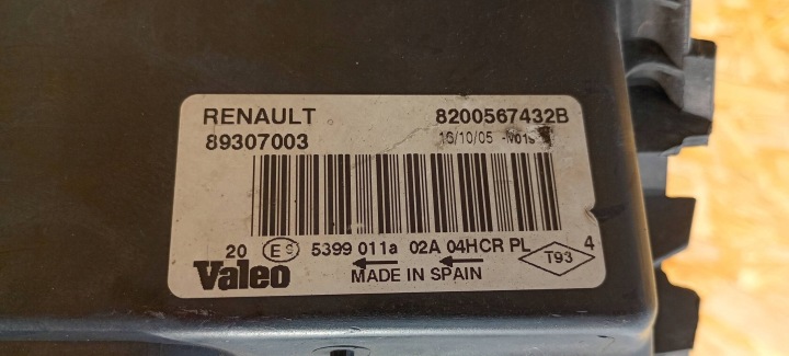 фото №15, Фара правое фара правая renault megane ii 2002- 8200567432b