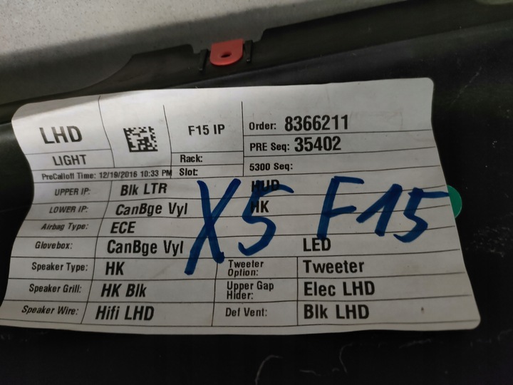 фото №15, Нова панель консоль bmw x5 f15 проекційний дисплей шкіра b