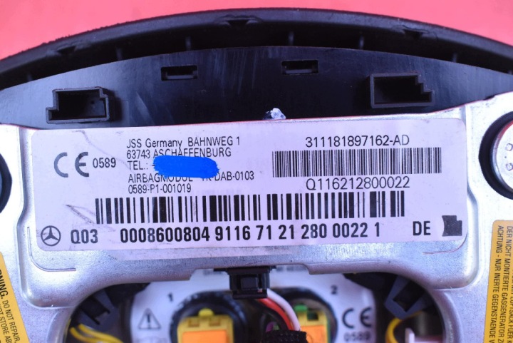 фото №8, Подушка подушка безопасности водителя 0008600804 mercedes c-klasa w204 07-12