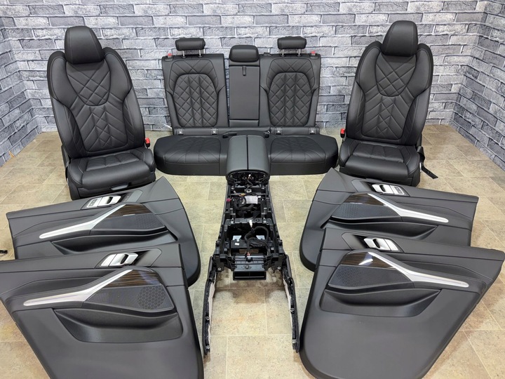 фото №6, Bmw x5 g05 салон сиденья диван обшивки м-пакет кожа з підігрівом schwarz