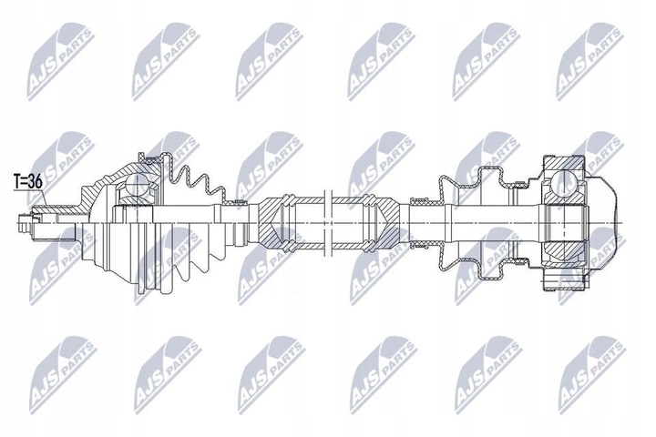 фото №13, Піввісь привідна передня права vw skoda 1k0407272cr