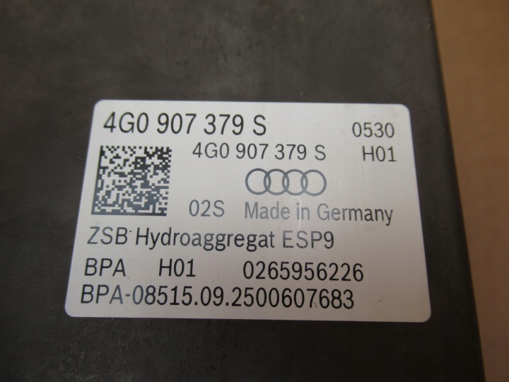 фото №10, Audi a6 a7 c7 главный тормозной цилиндр abs esp блок управления  4g0907379s