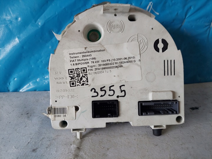 фото №6, Спидометр панель приборов fiat multilpa 1.6 b 51734587