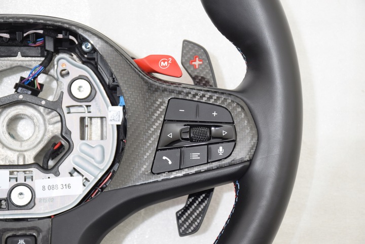 фото №9, Bmw g87 g80 g81 g82 руль m wibracje лепестки с подогревом оригинал карбон