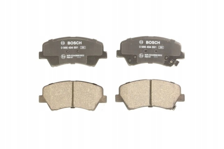 фото №12, Bosch 986 494 691 комплект тормозные колодки тормозных, тормоза дисковые