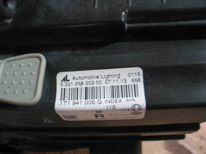 фото №15, Фара передняя vw touran 1 i рестайлинг 10-15r. 1t1941006g европа