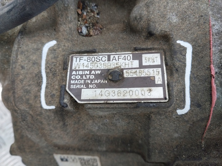 фото №6, Коробка передач коробки передач автомат 55485515a tf-80sc af40 2.0 cdti opel zafira c