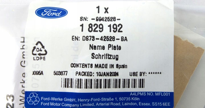 фото №5, Эмблема надпись "mondeo" зад ford mondeo mk5 2014- _ 1829192 _ ds73-42528-ba
