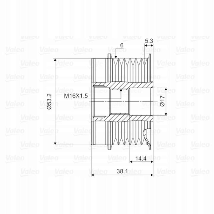 фото №16, Зчеплення генератора valeo 588106 vp5l8u10a352aa