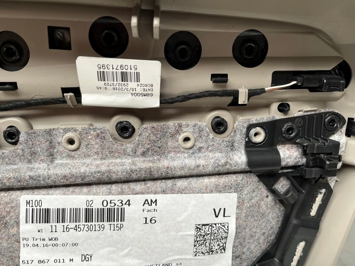 фото №8, Vw golf sportsvan обшивки салона (дверные карты) левые перед 517867011m dgy 517867011mdgy