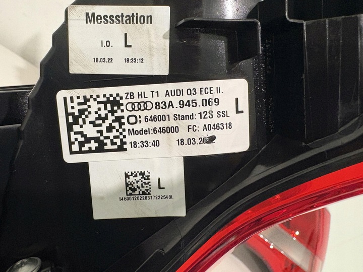 фото №10, Audi q3 ii 83a 18- комплект лампа зад ліва права