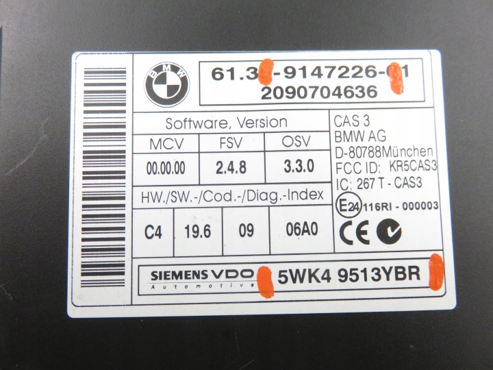 фото №7, Замок запалювання блок керування  bmw 1 e87 116 i - n43 b16 a 5wk93727 9147226 6954717