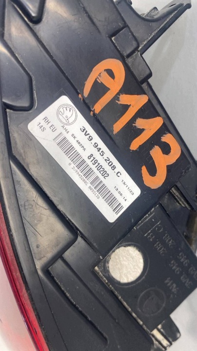 фото №10, Skoda superb 3 iii 3v9 универсал рестайлинг фара правая зад задняя 19- 3v9945208c