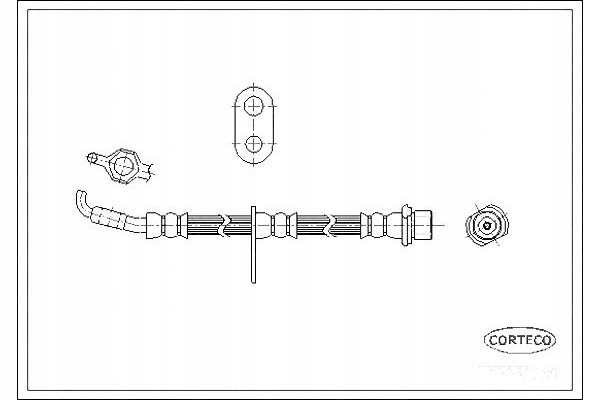 фото №1, Corteco шланг тормозной toyota corolla 1.3 xli 1