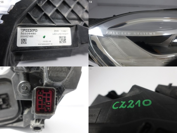 фото №14, Volvo v40 v40 cross country рестайлинг 16-19 фара полный led правая перед европа