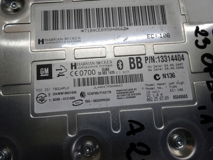 фото №4, Opel insignia a i 09r модуль блютуз 13314404