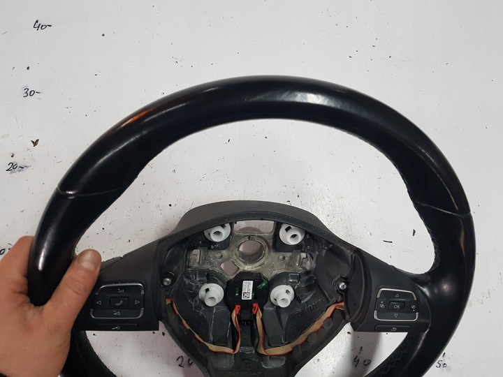 фото №7, Vw jetta 5c golf vi 08-13r руль кожаный 5c0419091k