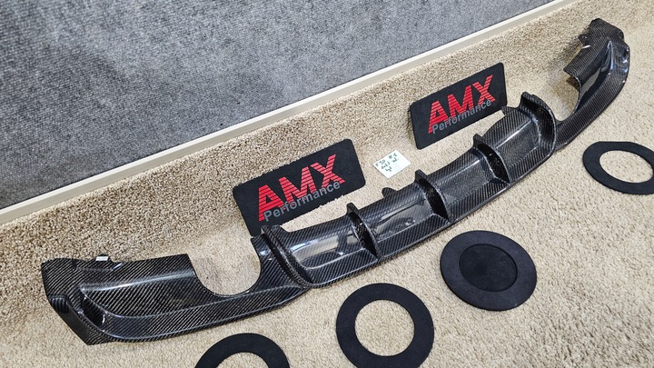 фото №9, Накладка спойлер spliter диффузор бампера зад bmw f30 f32 f80 f82 карбон