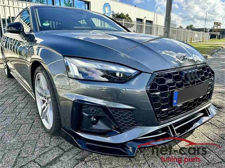 фото №13, Спойлер накладка бампер перед audi a5 f5 b9 рестайлинг 20- s line чёрный блеск